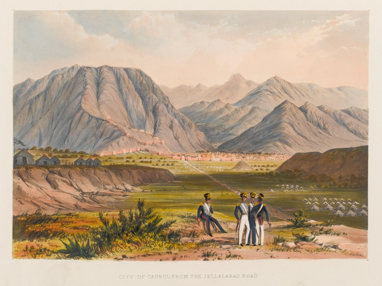 Cidade de Caubul, da estrada Jellalabad de Sir Keith A. Jackson