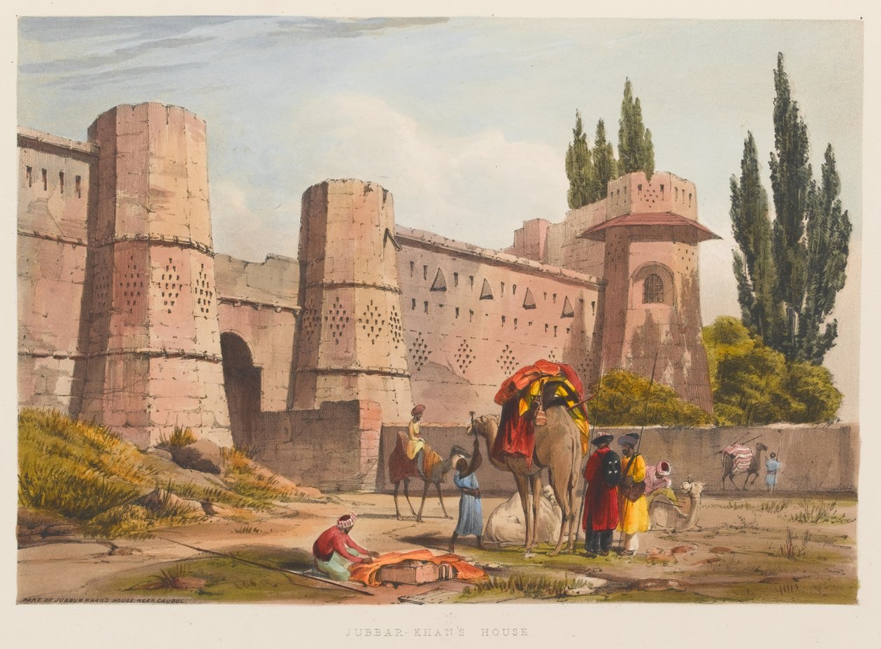 Jubbar Khans House (litografia a cores) de Sir Keith A. Jackson