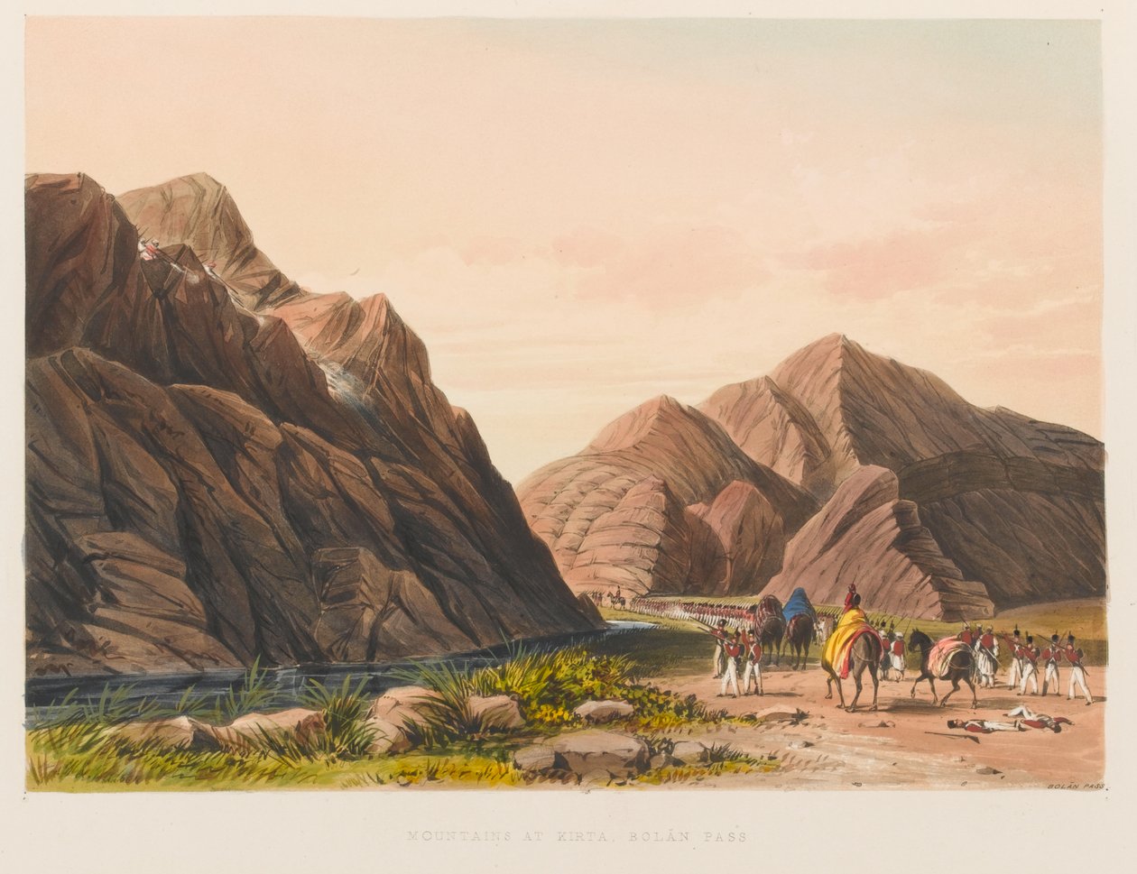 Montanhas e passagem de Zirta Bolan de Sir Keith A. Jackson
