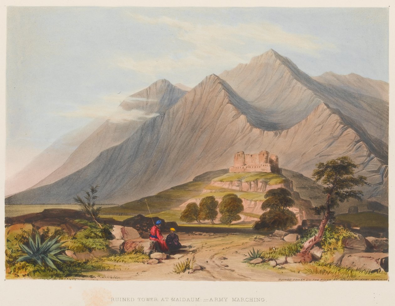 Torre arruinada no Maidaum Army Marching de Sir Keith A. Jackson
