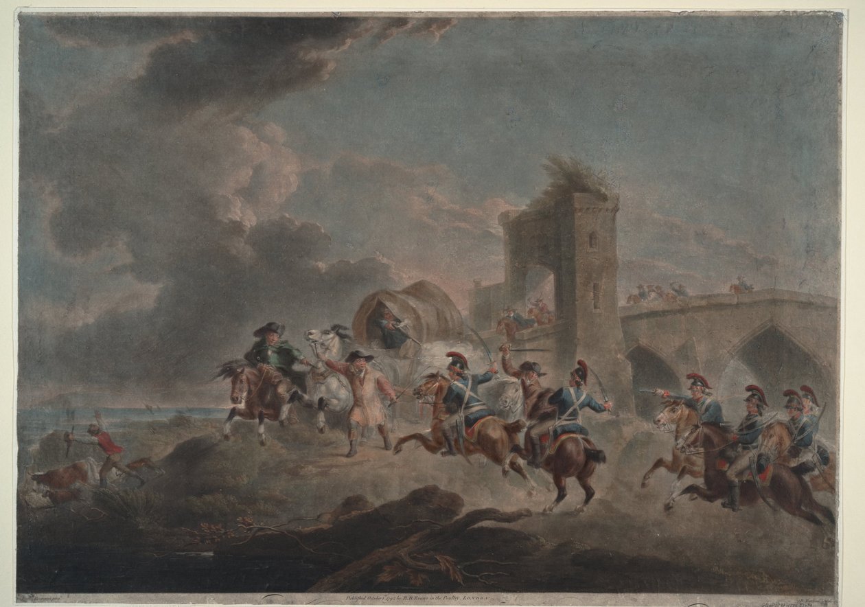 Contrabandistas atacados, 1795-1798 de Sir Peter Francis Bourgeois