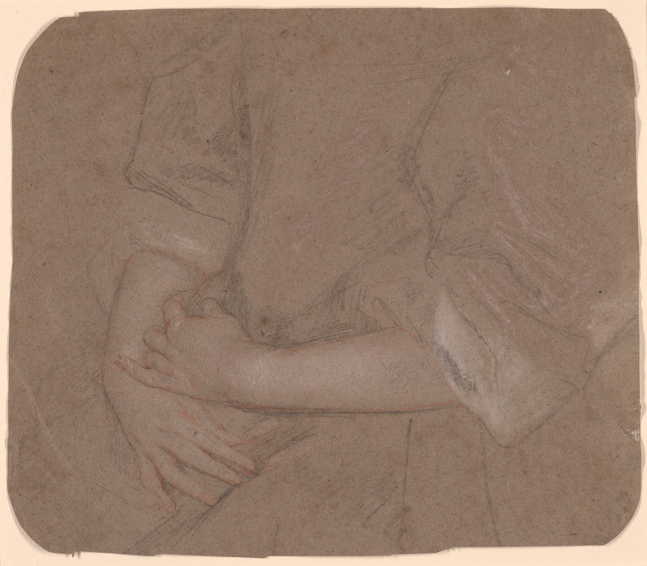 Desenho das mãos de Sir Peter Lely