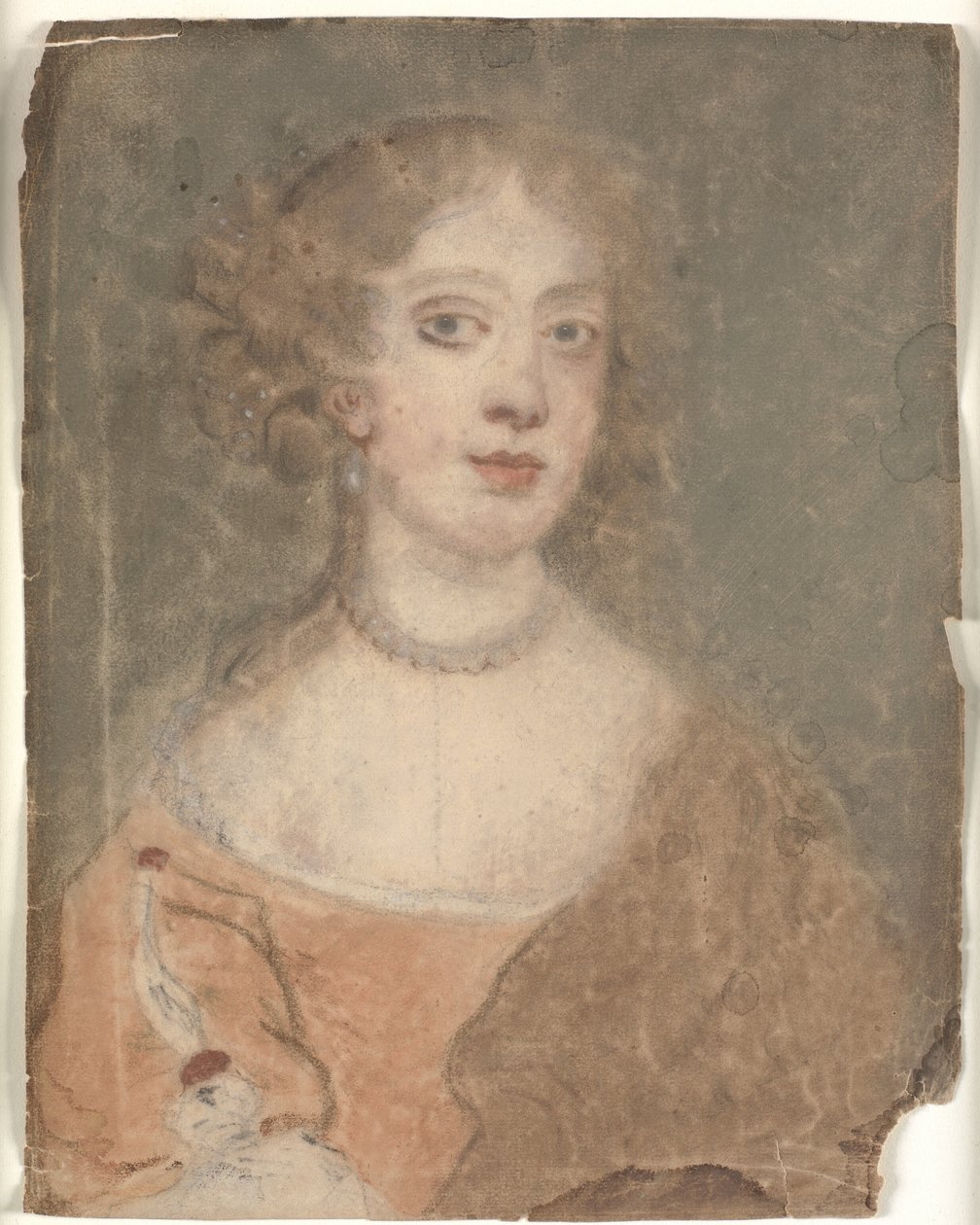 Retrato de cabeça e ombros de uma senhora de Sir Peter Lely