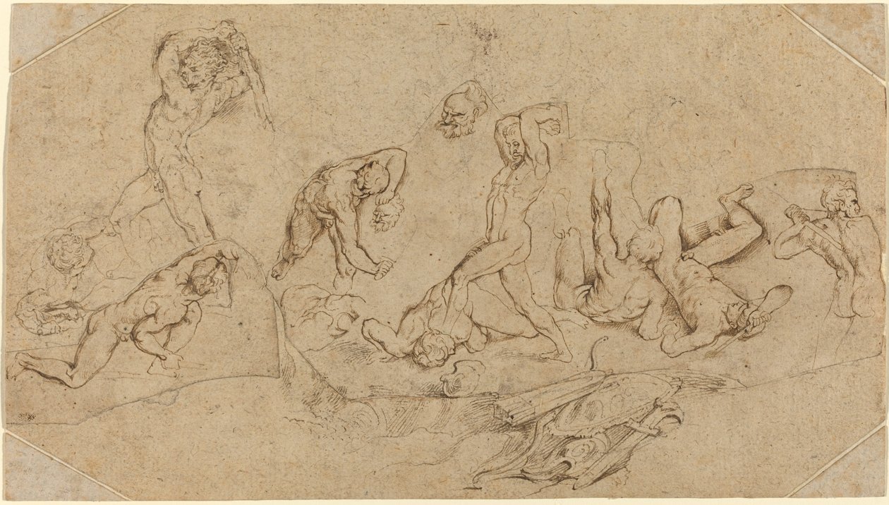 Batalha de Homens Nus de Sir Peter Paul Rubens