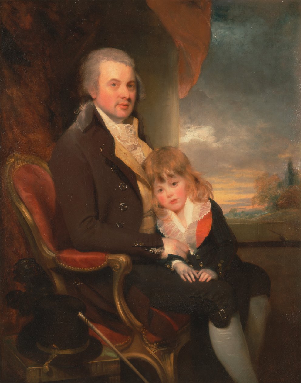Edward George Lind e o seu filho, Montague de Sir William Beechey