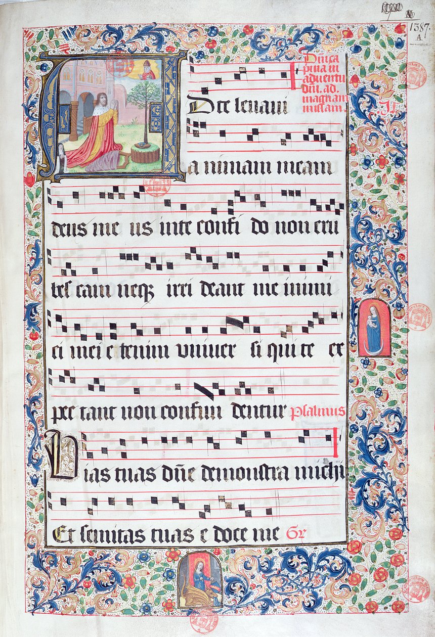 Ms 432 Temporal usada pelas Irmãs da Congregação das Carmelitas de Bruges, escrita por Irmã Margarita Bruynewe, 1505 de Sister Cornelia Wulfekkercke