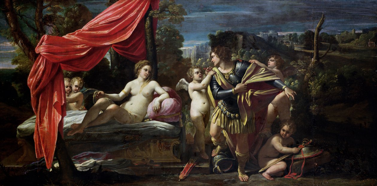 Marte e Vênus, antes de 1620 de Sisto Badalocchio