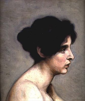 Estudo do Retrato de Marie Kroyer de Skagens School