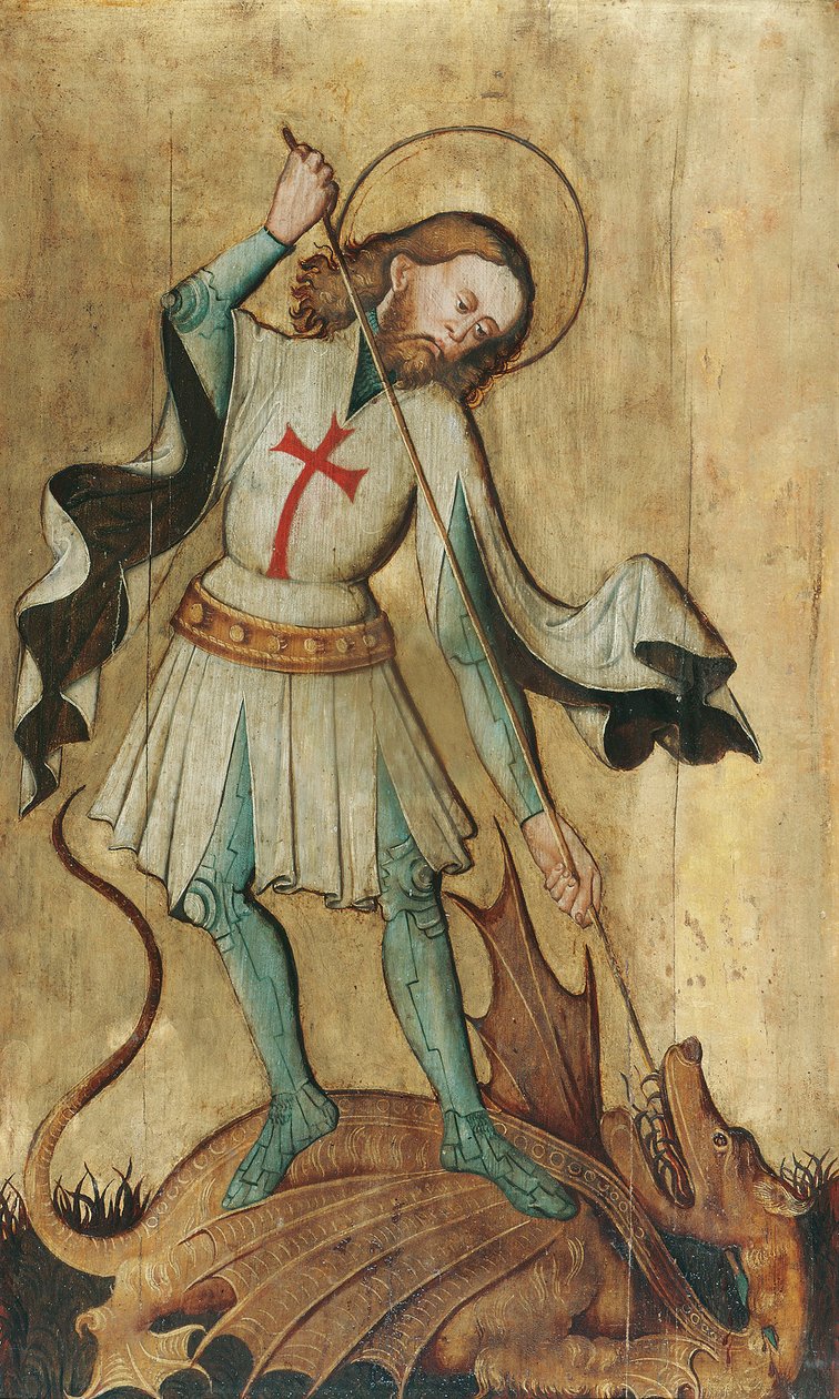 São Jorge matando o dragão de Slowakischer Maler
