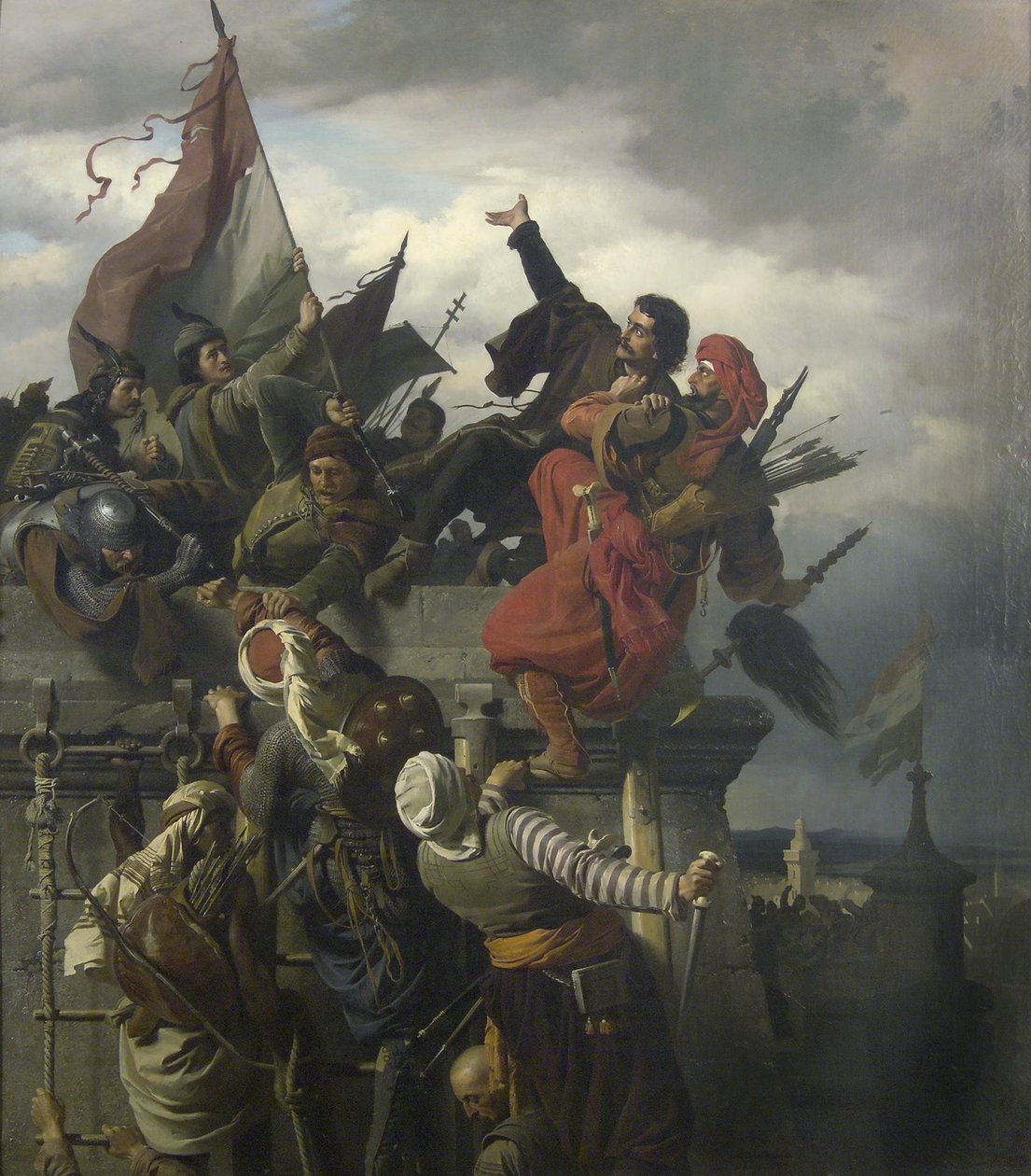 O auto-sacrifício de Titusz Dugovics, 1859 de Alexander von Wagner