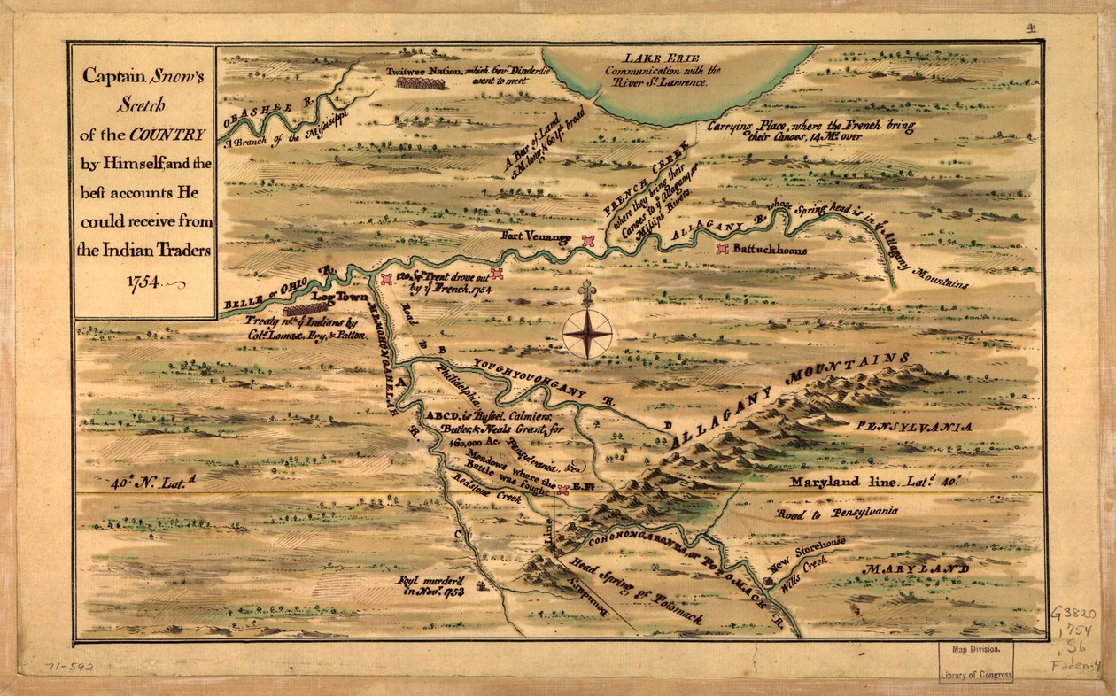 A descoberta do país pelo Capitão Snow e os melhores relatos que pôde receber dos comerciantes índios. LOC gm71000592 de Snow