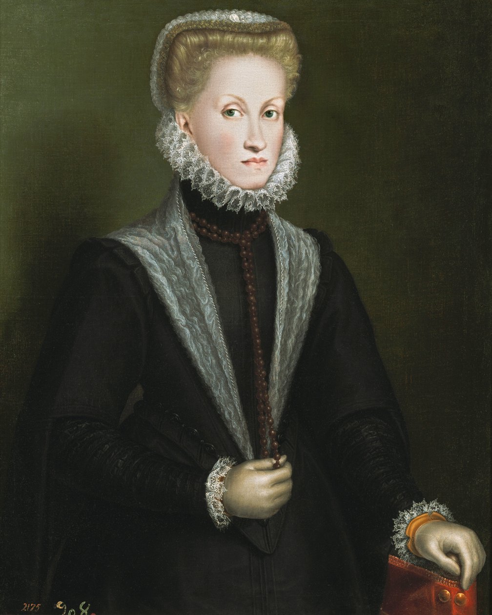 Ana da Áustria, Rainha da Espanha (1549-80), esposa de Filipe II de Espanha (1527-98), c.1573 de Sofonisba Anguissola