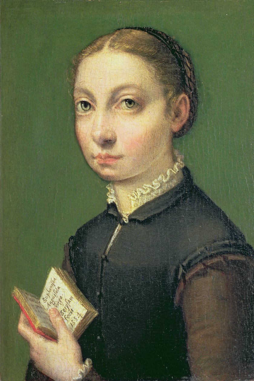 Auto-retrato, 1554 (painel) de Sofonisba Anguissola