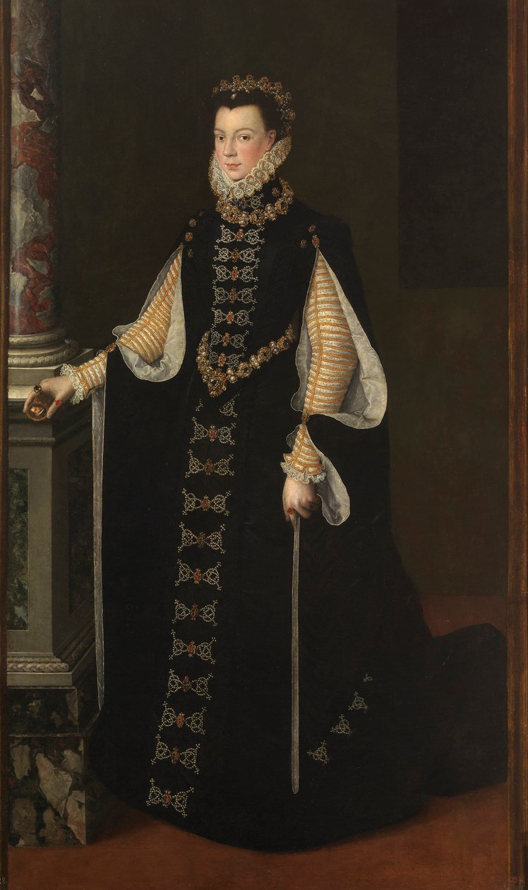 "Retrato de Elizabeth de França (1545-1568) ou Isabel de Valois, Rainha de Espanha" - Elisabeth de Valois (1545-1568), Rainha de Espanha por Anguissola, Sofonisba (ca. 1532-1625) de Sofonisba Anguissola