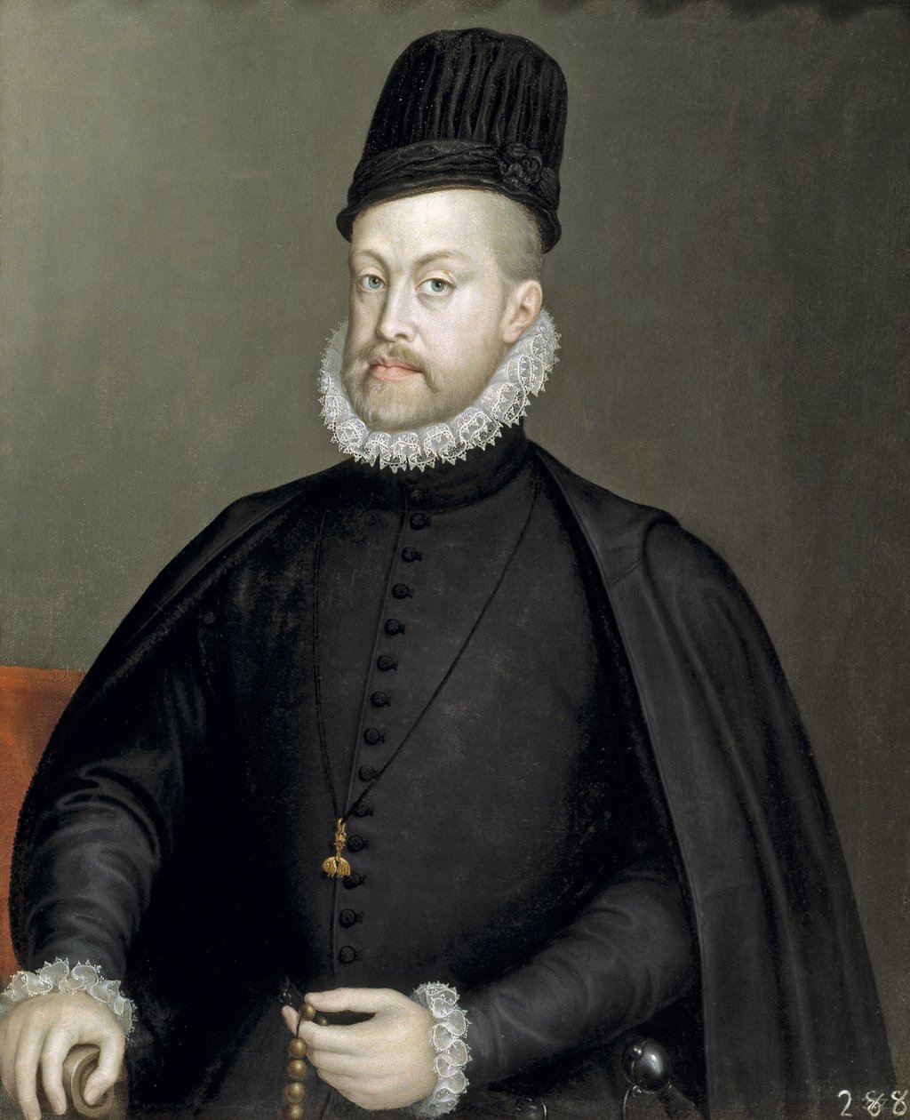 Retrato de Filipe II 1527-1598, rei de Espanha e Portugal, 1565 de Sofonisba Anguissola