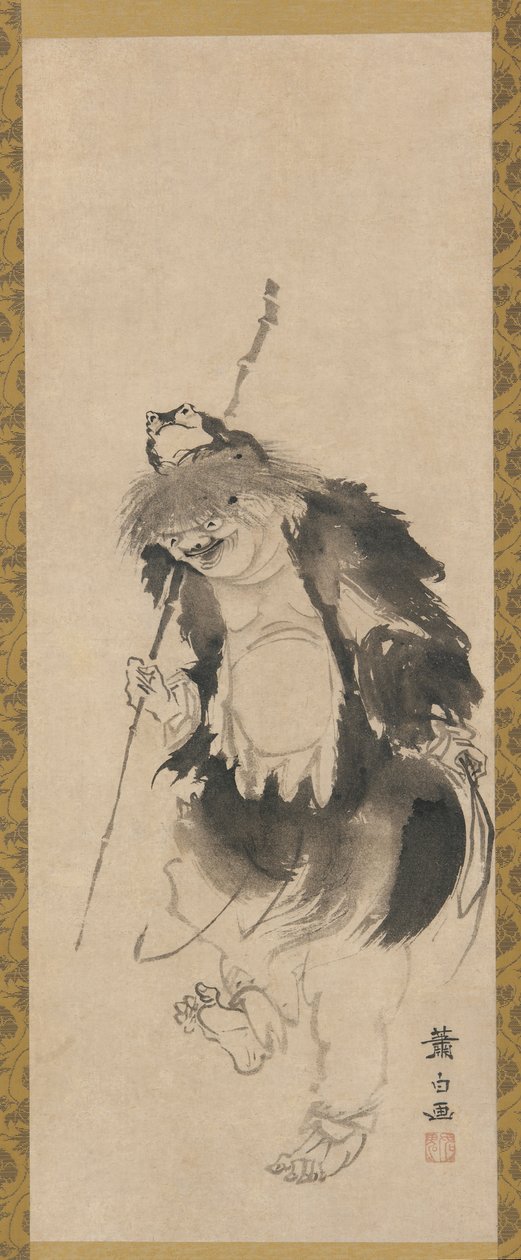 Gama Sennin Chinês Hou Xiansheng e seu sapo de três patas, período Edo, século XVIII. de Soga Shohaku
