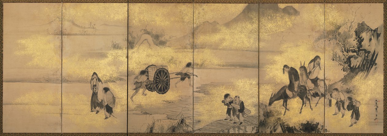 Os Oito Imortais da Taça de Vinho, depois dos anos 1700. de Soga Shohaku