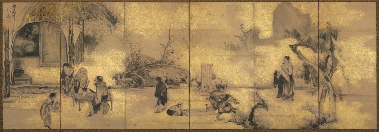 Os Oito Imortais da Taça de Vinho, depois dos anos 1700. de Soga Shohaku