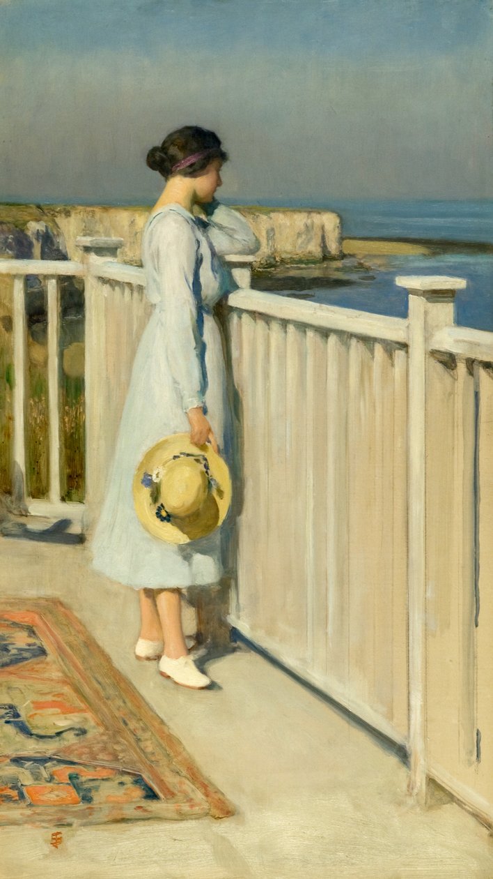 Do meu Studio Roof, c.1909 (óleo sobre tela) de Solomon Joseph Solomon