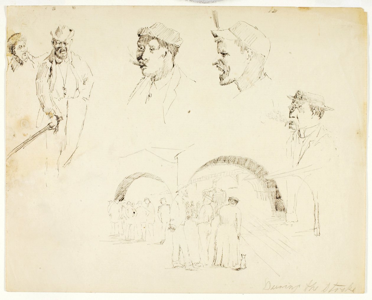 Durante a greve de Solon H. Borglum
