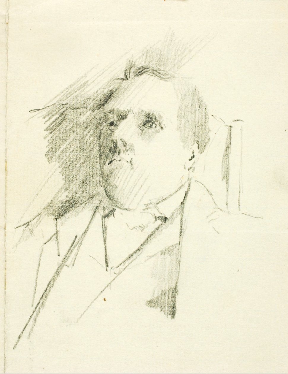 Estudo de retrato de Solon H. Borglum