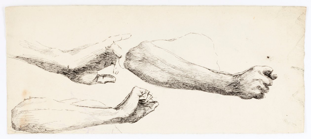 Estudos de três braços de Solon H. Borglum