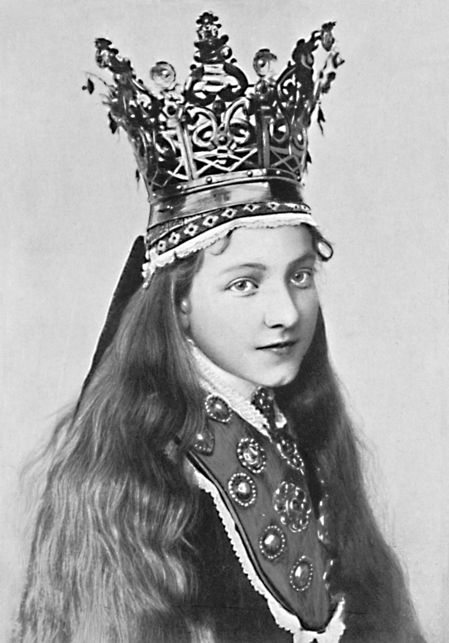 Uma menina norueguesa em trajes de férias, 1912 de Solveig Lund