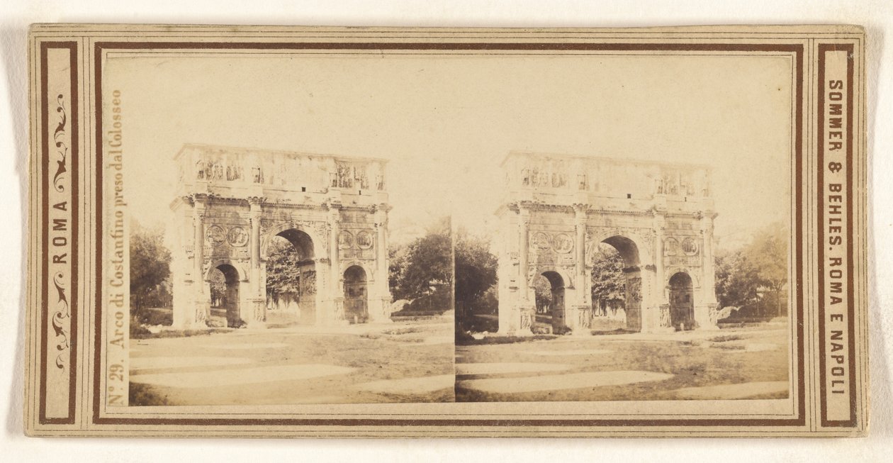 Arco de Constantino tirado do Coliseu de Sommer and Behles