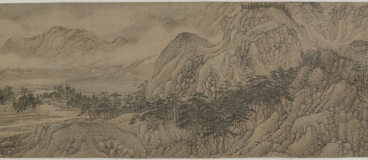 O Wang River Estate, 1570s (tinta e cor de seda) de Song Xu