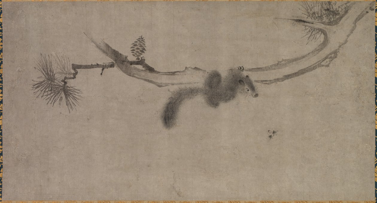 Esquilo em um galho de pinheiro, 1500. de Song Tian