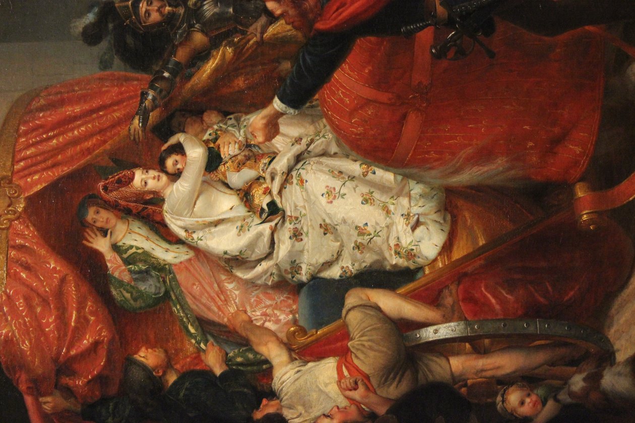 A duquesa da Borgonha preso aos portões de Bruges de Sophie Fremiet