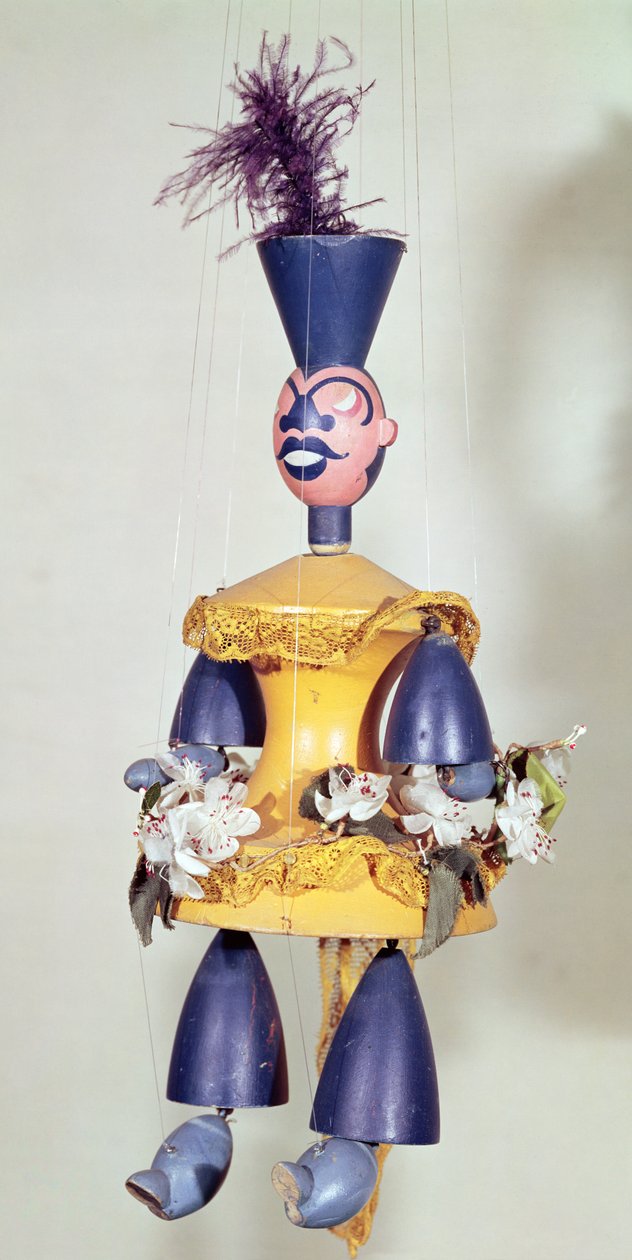 Fantoche feito para &39;Le Roi Cerf&39; por Carlo Gozzi (1720-1806) 1918 (mixed media) de Sophie Taeuber Arp