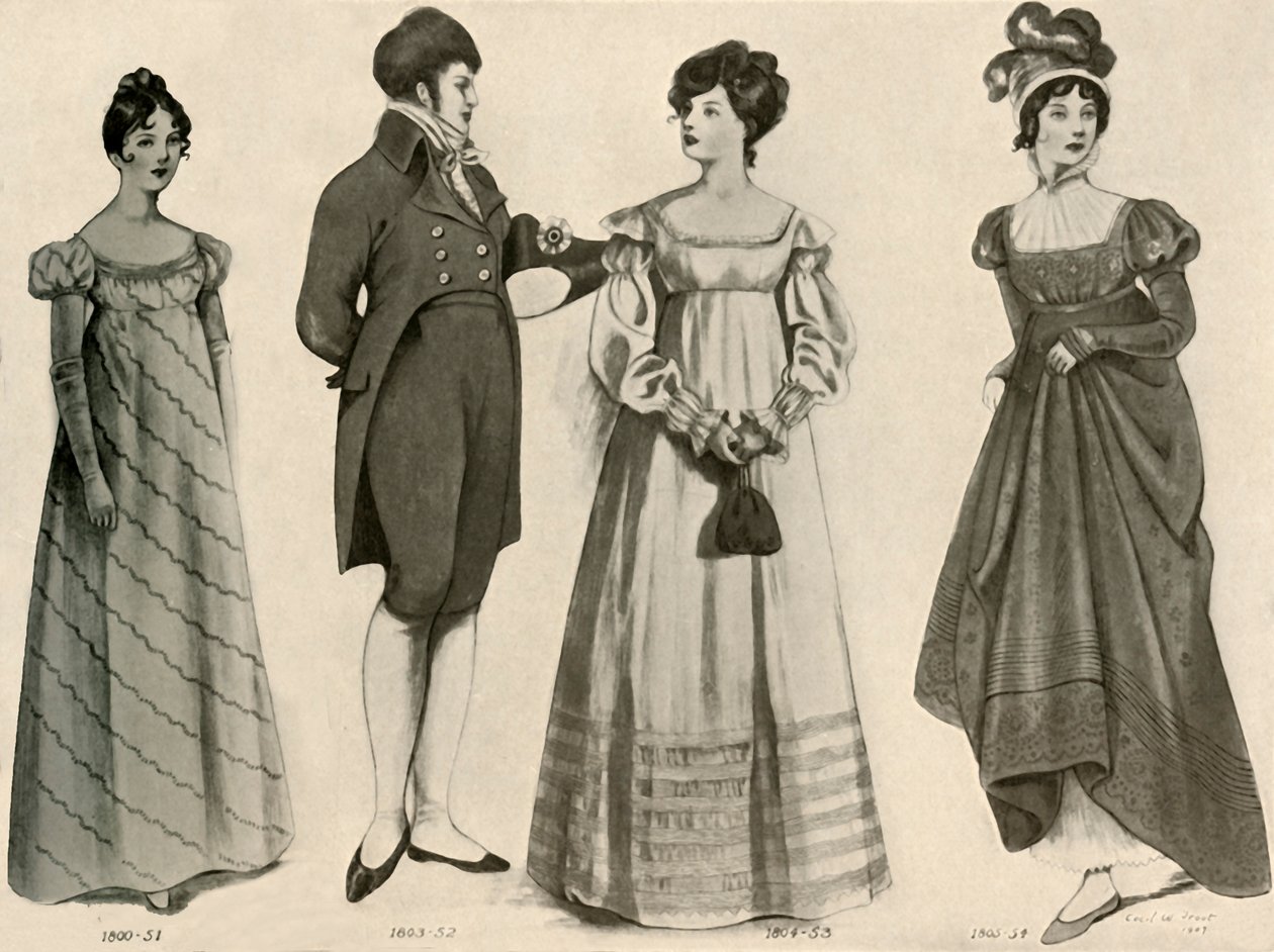 Roupas de 1800-1808, 1903, 1937. de Sophie B. Steel