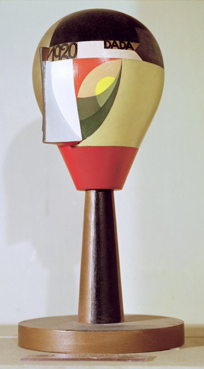 Dada Head, 1920 (madeira pintada) de Sophie Taeuber Arp