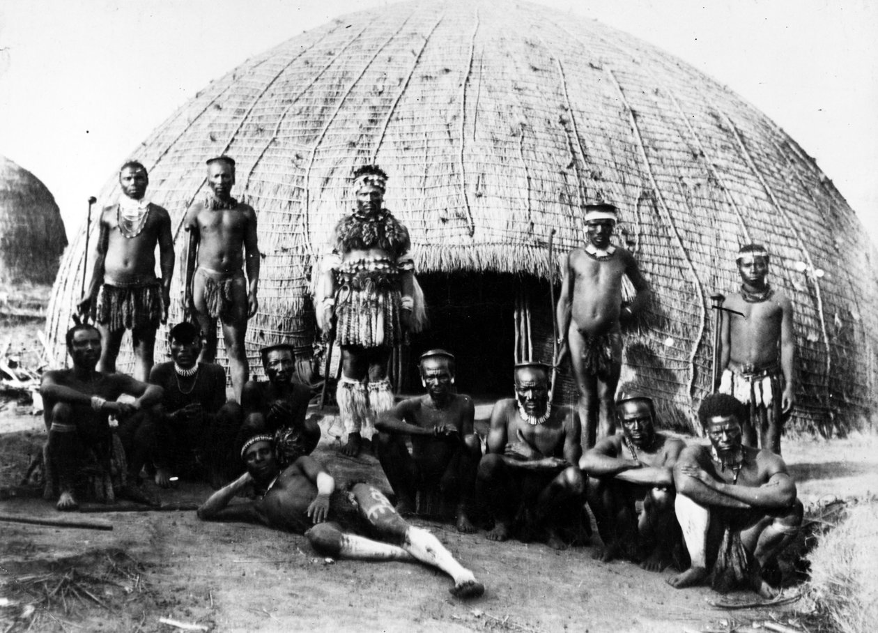 Chefe Teteleka e Conselho, c.1895 de South African Photographer