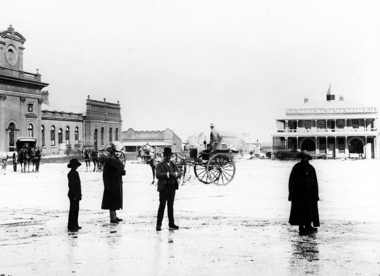 Praça do mercado, Joanesburgo, c.1895 de South African Photographer