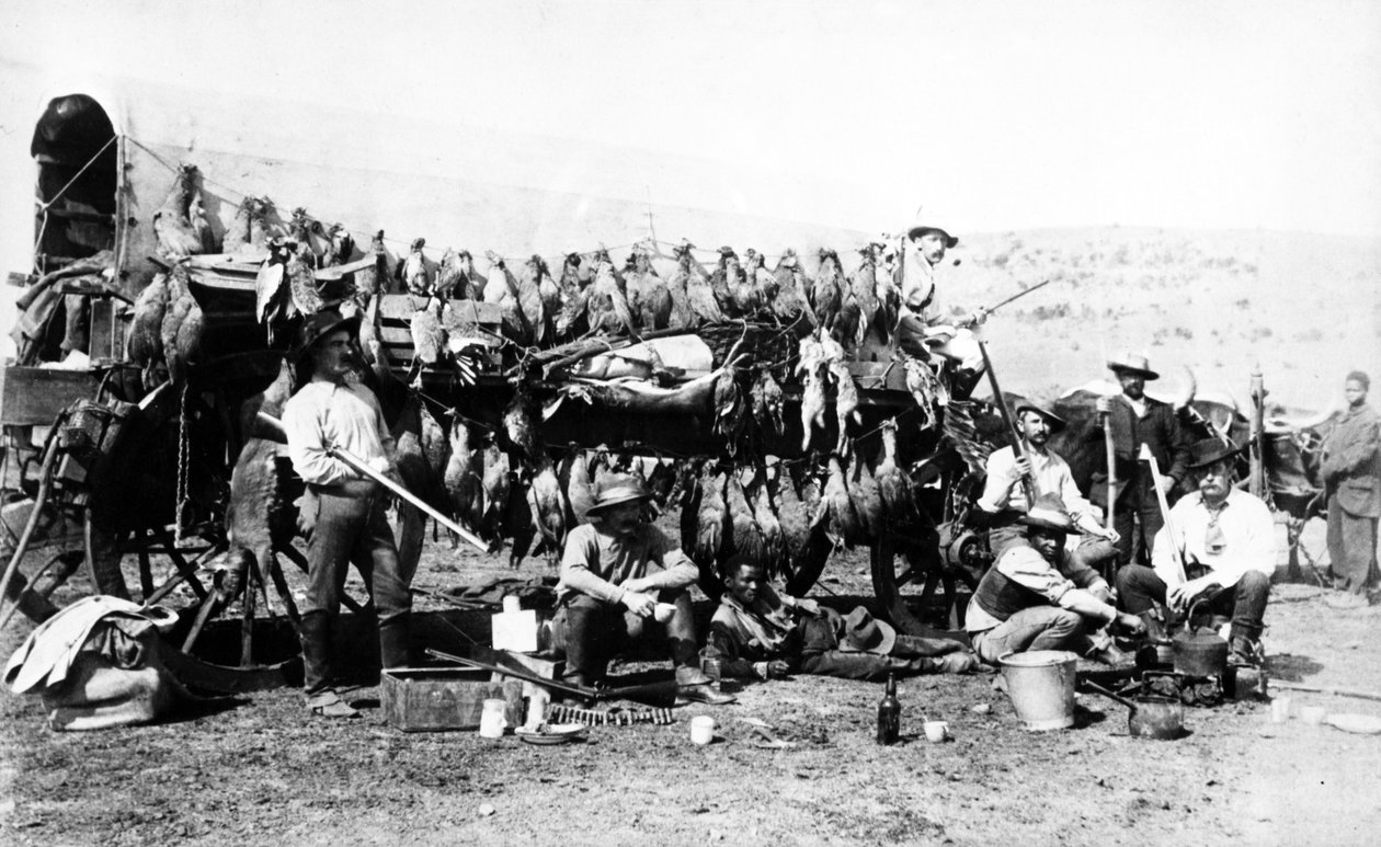 Retornando de uma expedição de tiro, África do Sul, c.1895 de South African Photographer