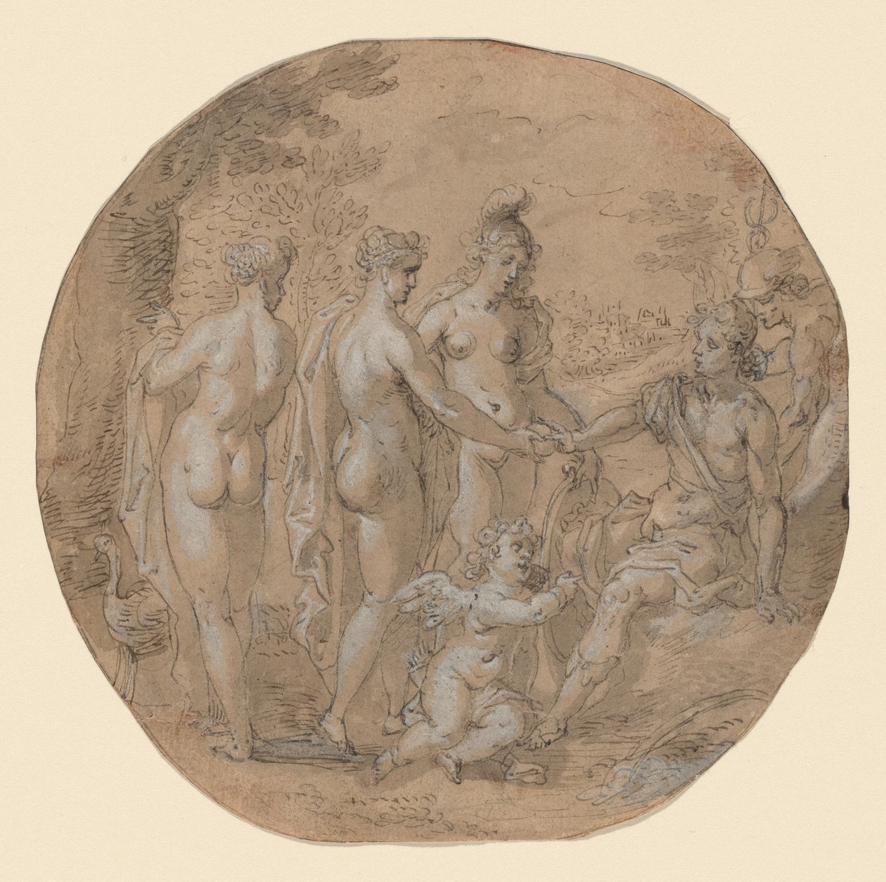 O Julgamento de Paris de South German 17th Century