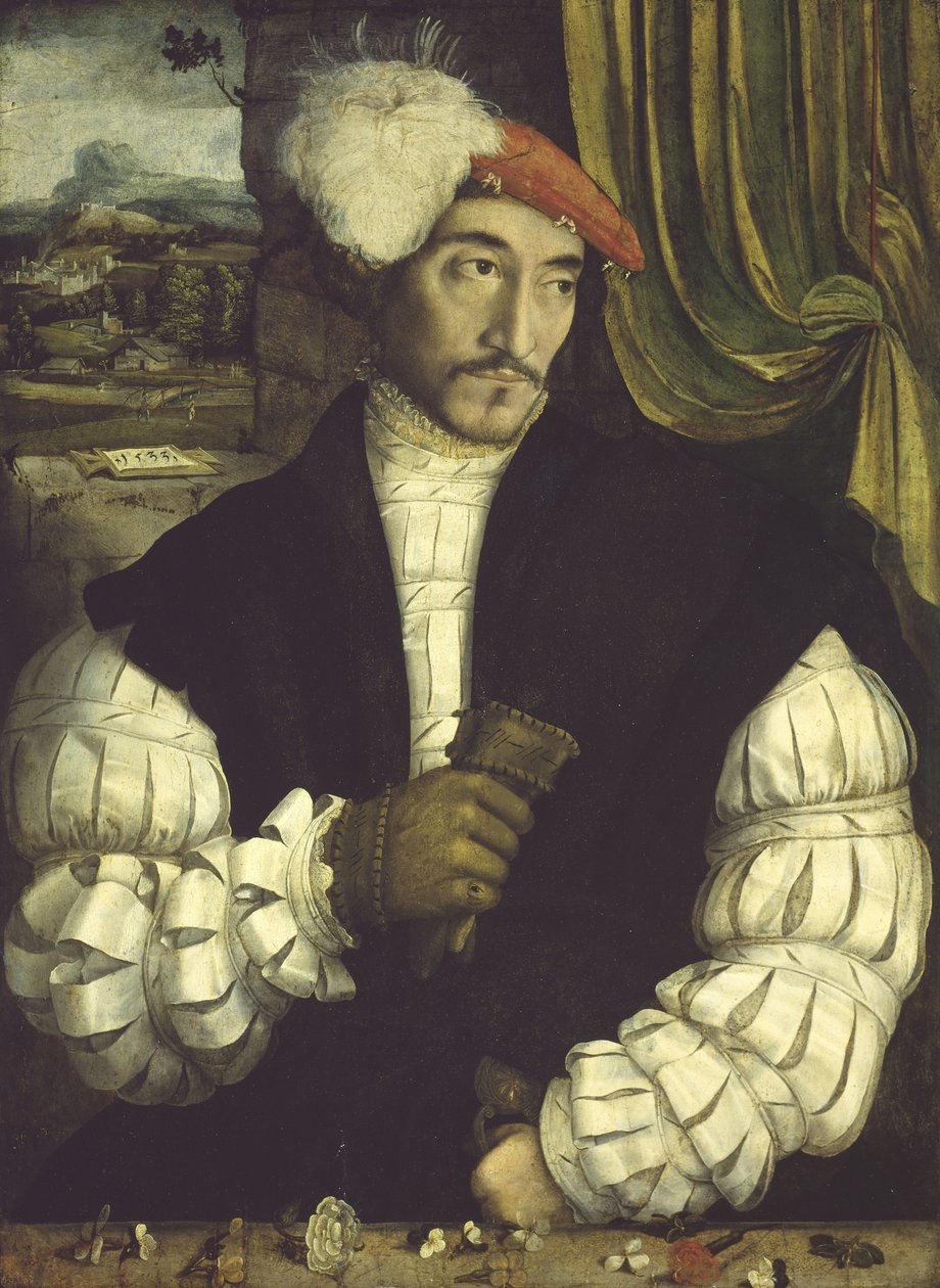Retrato de um homem, 1533 de South German School