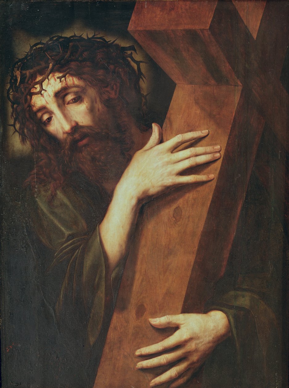 Cristo carregando a cruz de Spanish School