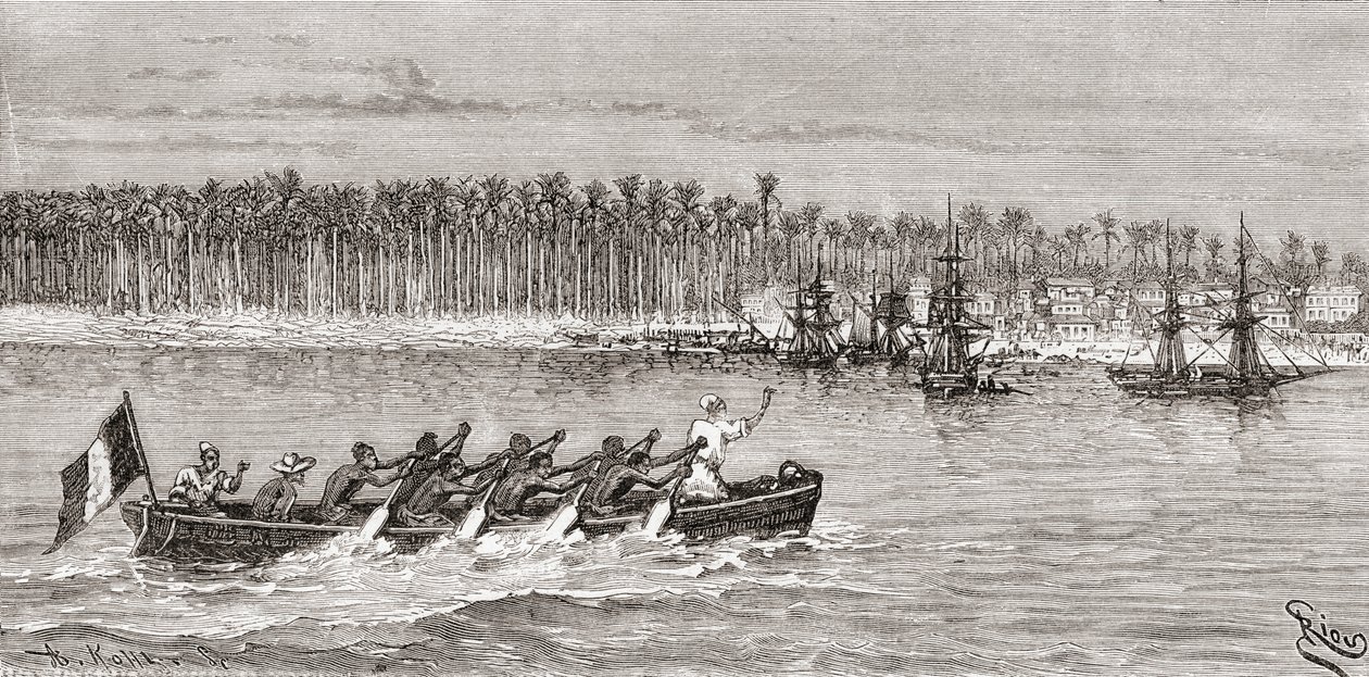 Gravura de &39;Africa Pintoresca&39;, publicada em 1888 de Spanish School