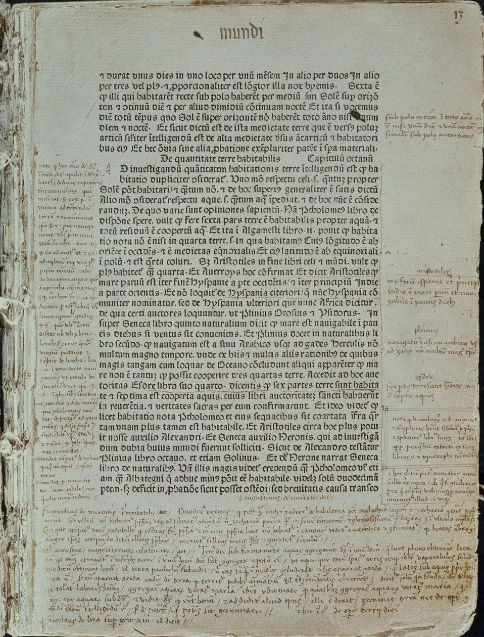 Folio de &39;Imago Mundi&39; de Pierre d&39;Ailly (tinta sobre velino) de Spanish School