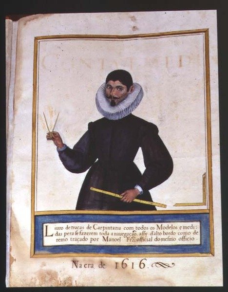 Front page of the Livro de Traca de Carpintero (Book of Carpentry Designs), 1616  de Spanish School