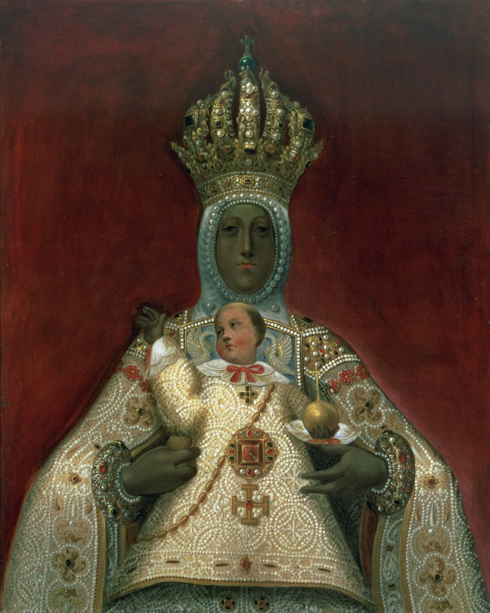 Madonna e criança de Spanish School