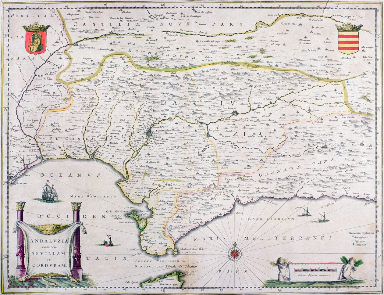 Mapa, de, andalusia, espanha de Spanish School