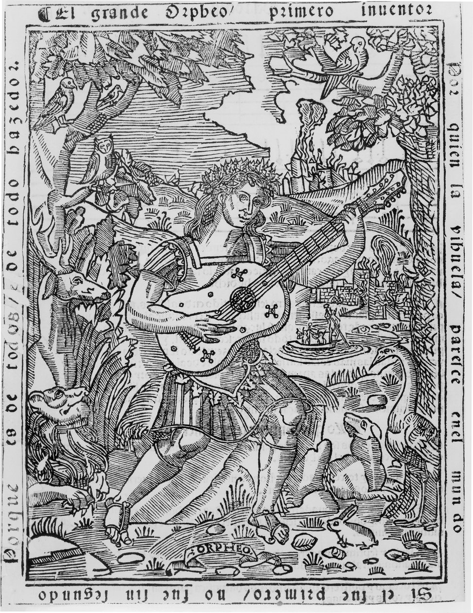 Orfeu tocando música de Spanish School
