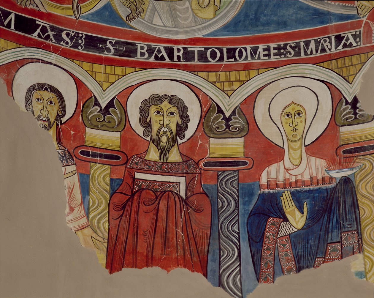 São Tomás, São Bartolomeu e Maria Madalena, cópia do original do século XII de Spanish School