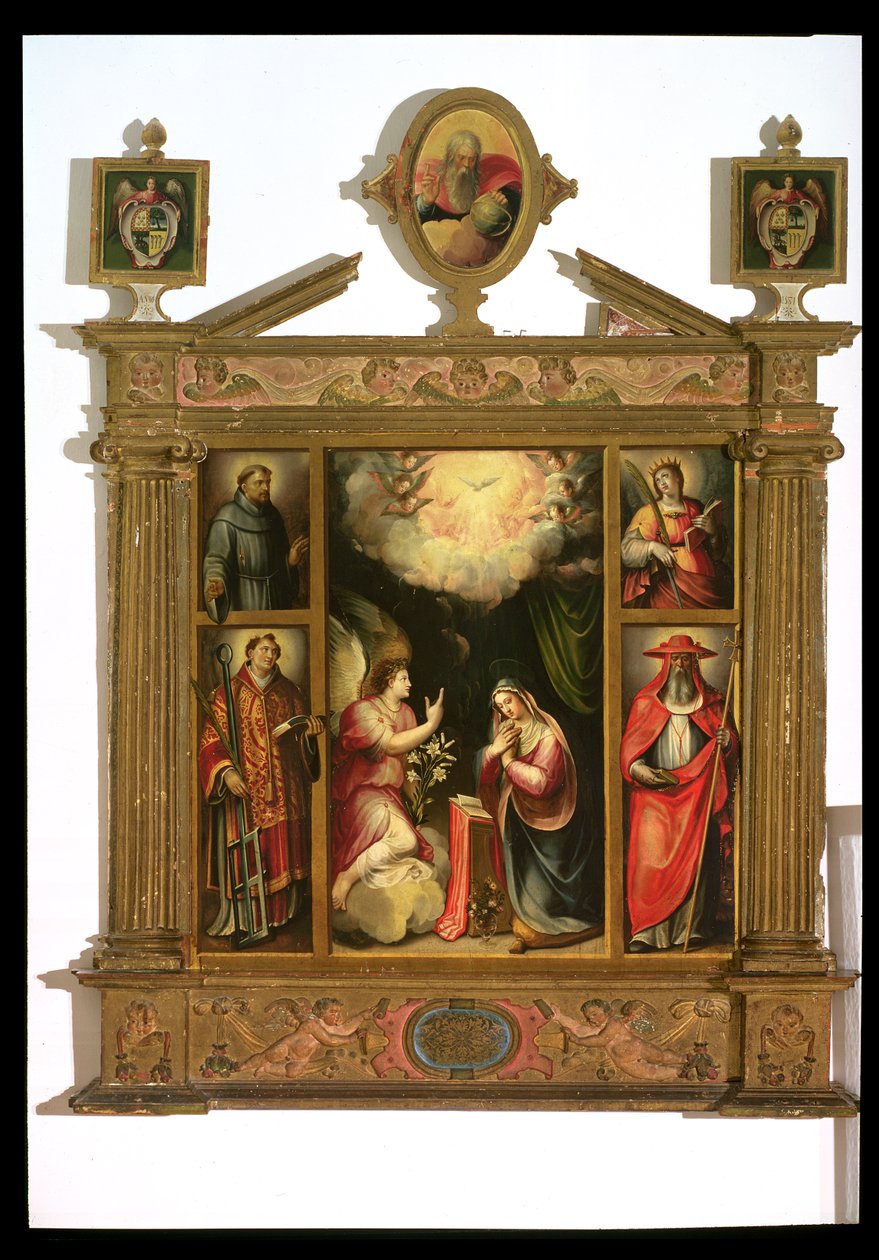 A Anunciação, 1581 (painel) de Spanish School