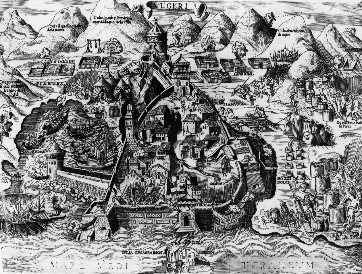 A tentativa espanhola de capturar Argel, 1541 de Spanish School