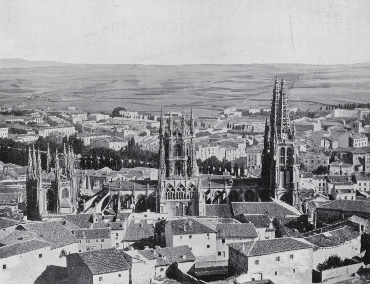 Vista geral de Burgos (fotografia a preto e branco) de Spanish Photographer